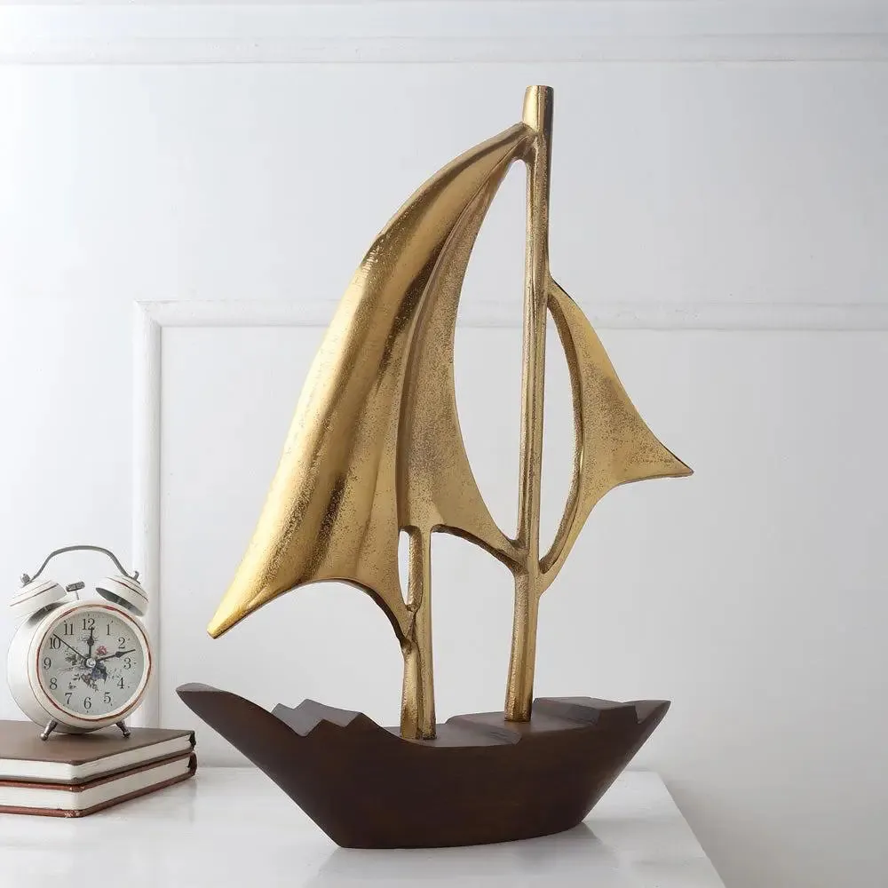 Dream Boat Table Accent (Large, Raw Gold)