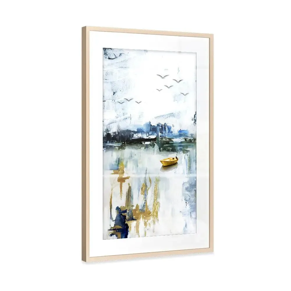 Dreamy Blue &amp; Golden Scenery Framed Wall Art- Large