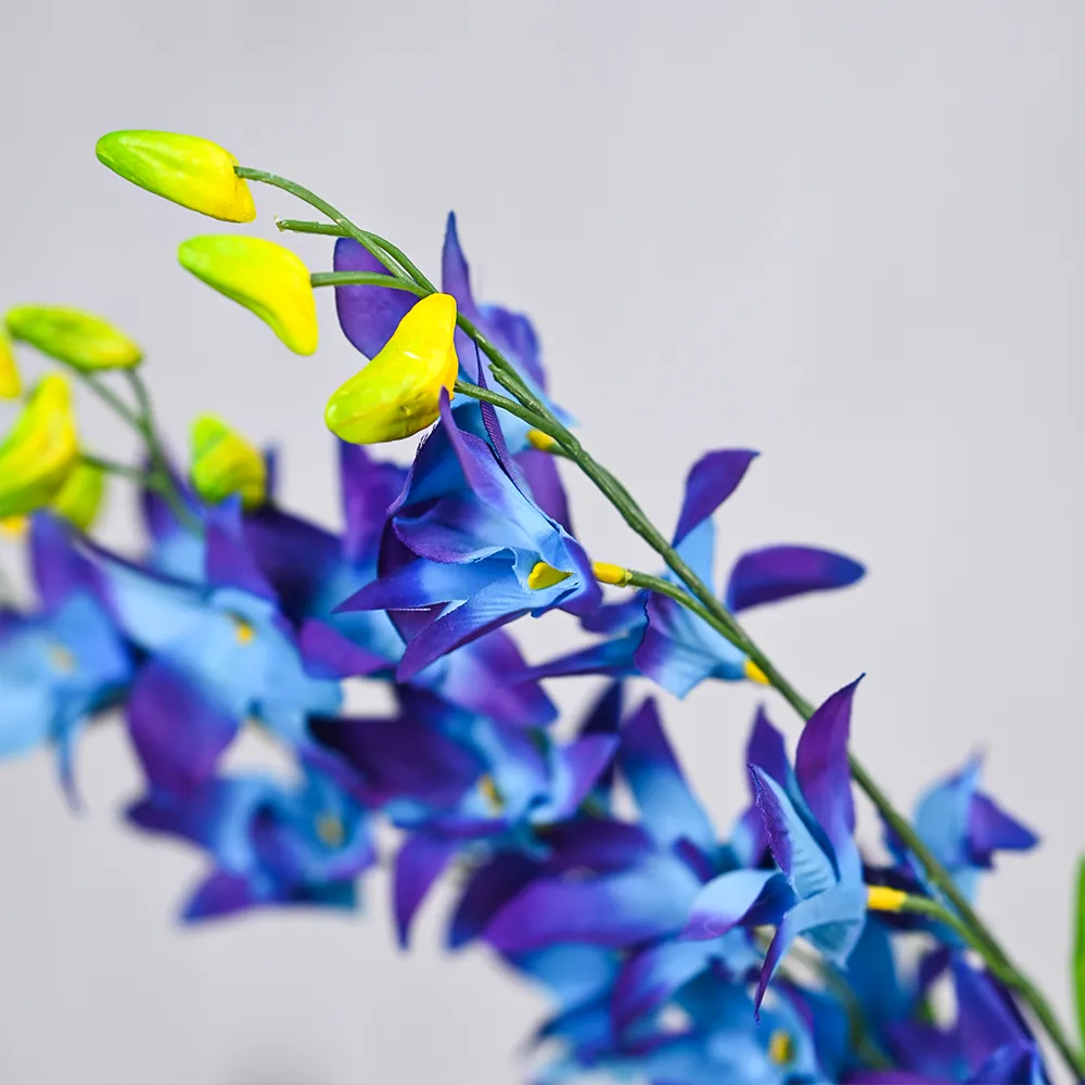 Dreamy Blue Artificial Orchid Strands Set Of 2