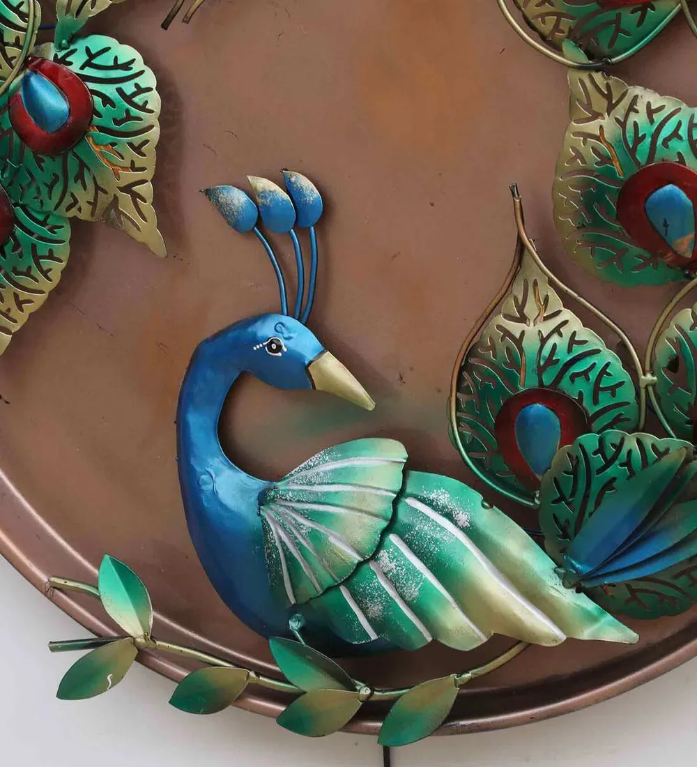 Dreamy Peacock Designer Backlit Metal Wall Art