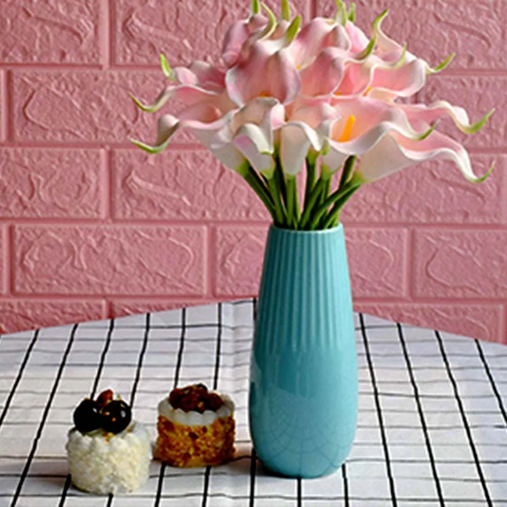 Dreamy Pink Artificial Calla Lily Flowers Bunches Set Of 10