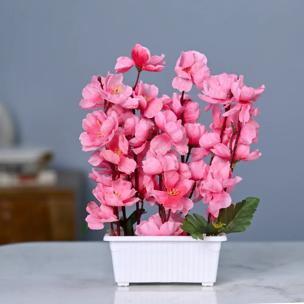 Dreamy Pink Artificial Orchid With Pot Single Piece
