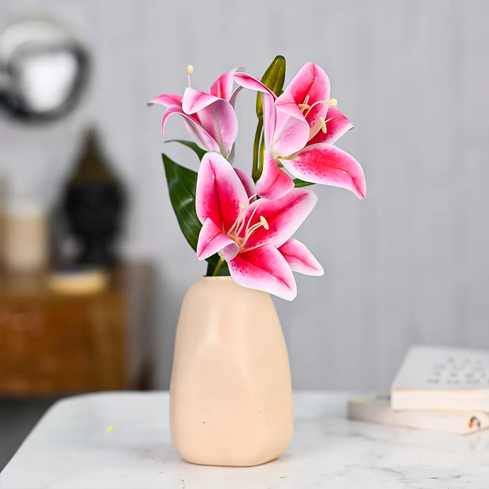 Dreamy Pink Lily Artificial Flower Strands Single Piece