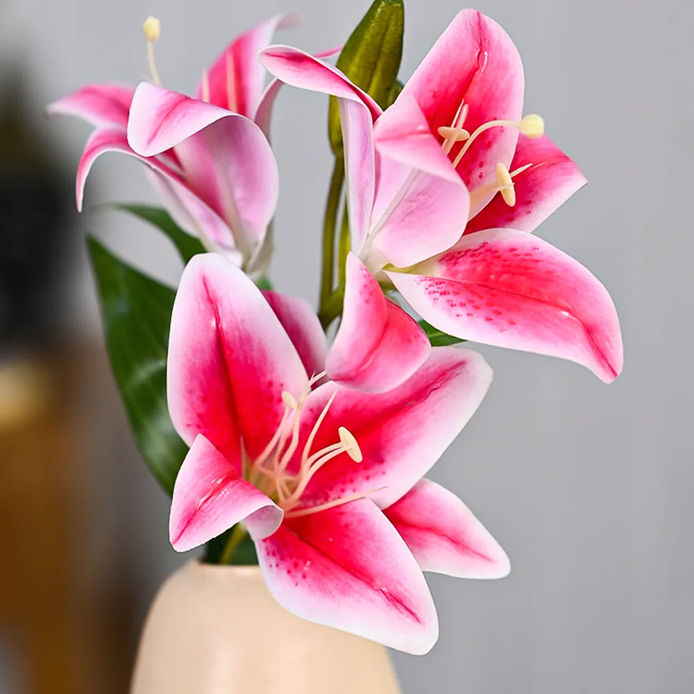 Dreamy Pink Lily Artificial Flower Strands Single Piece