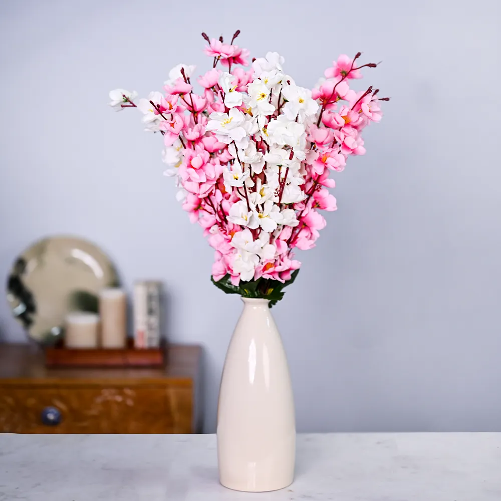 Dreamy Pink & White Artificial Orchid Bunch Combo