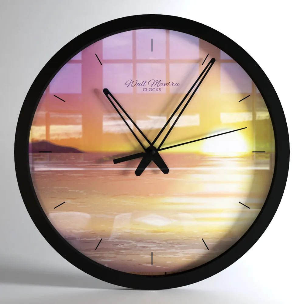 Dreamy Sunset Printed Big Wall Clock