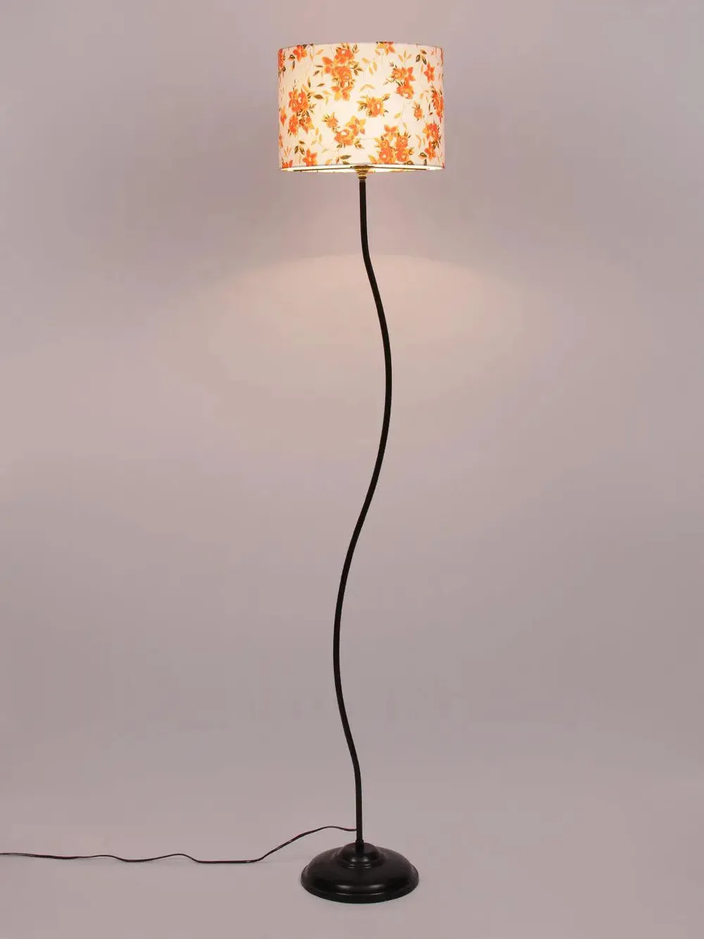 Drum Curvy Floor Lamp with Drum Shade