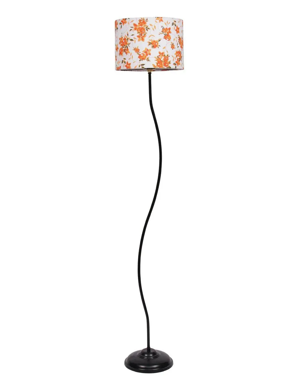 Drum Curvy Floor Lamp with Drum Shade