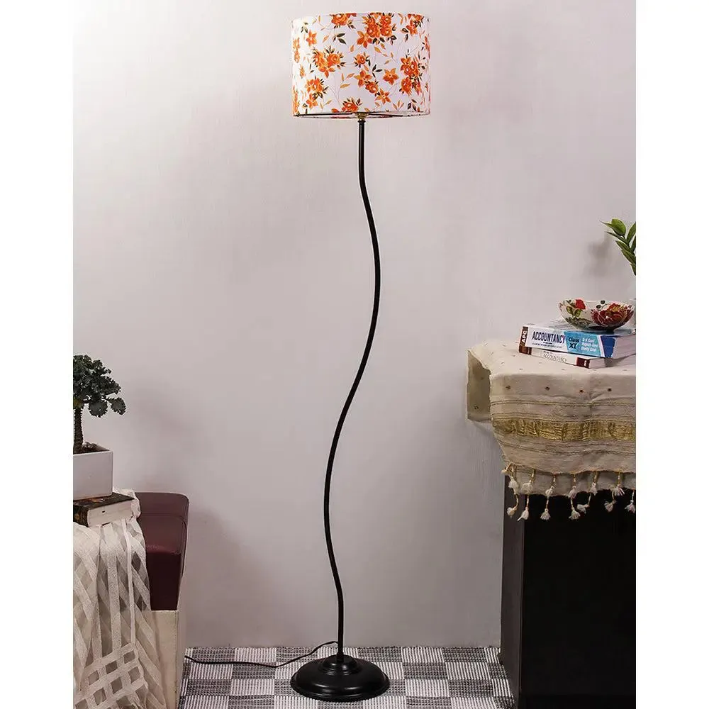 Drum Curvy Floor Lamp with Drum Shade