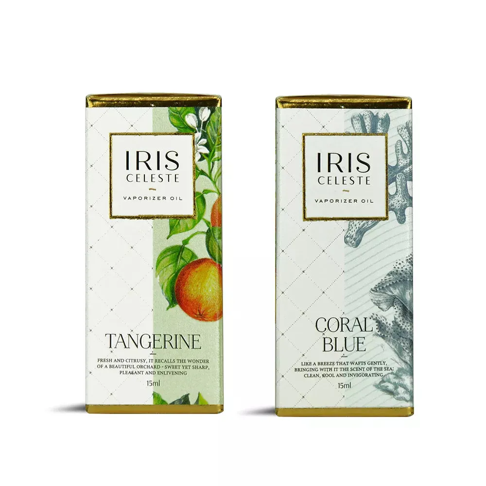 Dual Combo Of Vaporizer Oil, Coral Blue & Tangerine