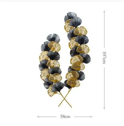 Dual Petals Stick Metal Wall Art