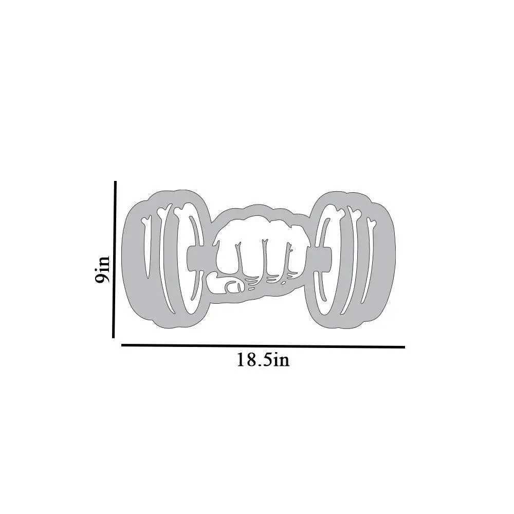 Dumble-shaped Backlit Gym Acrylic Wall Art Decor Piece