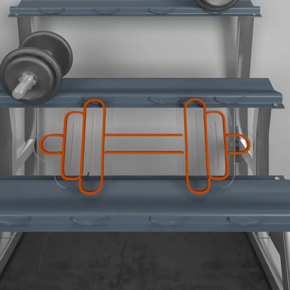 Dumble-shaped LED Neon Light for Gym Wall Decor Red