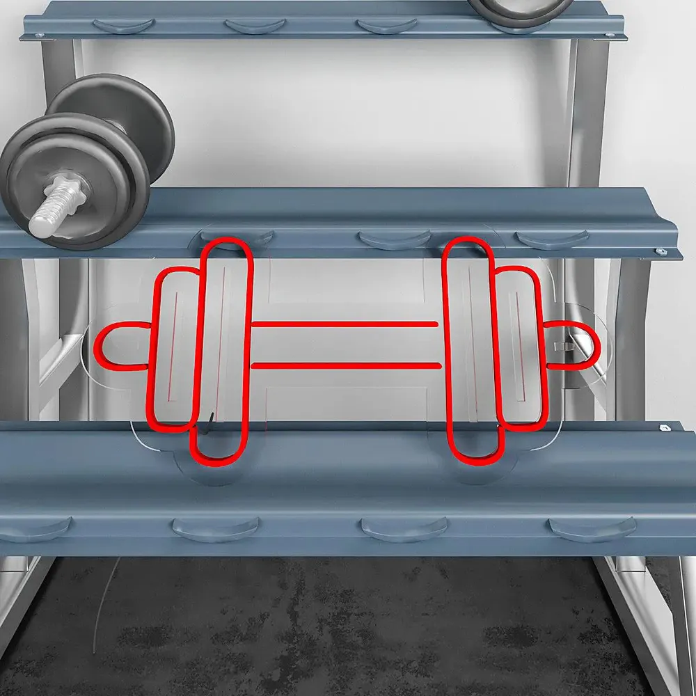 Dumble-shaped LED Neon Light for Gym Wall Decor Red