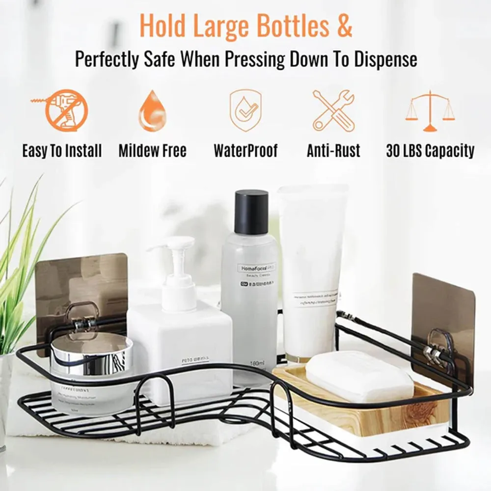 Durable Metal Bathroom Corner Wall Shelf