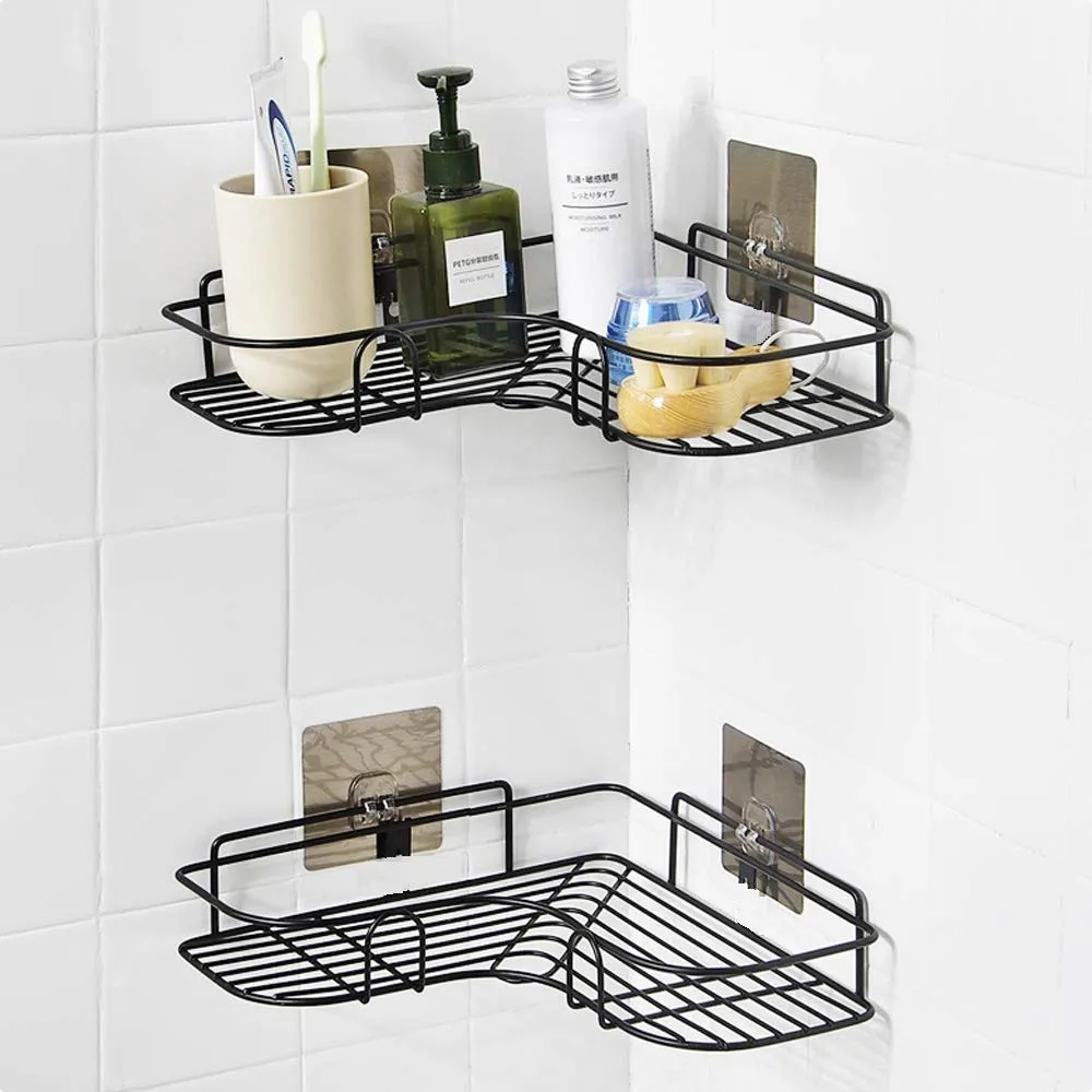 Durable Metal Bathroom Corner Wall Shelf