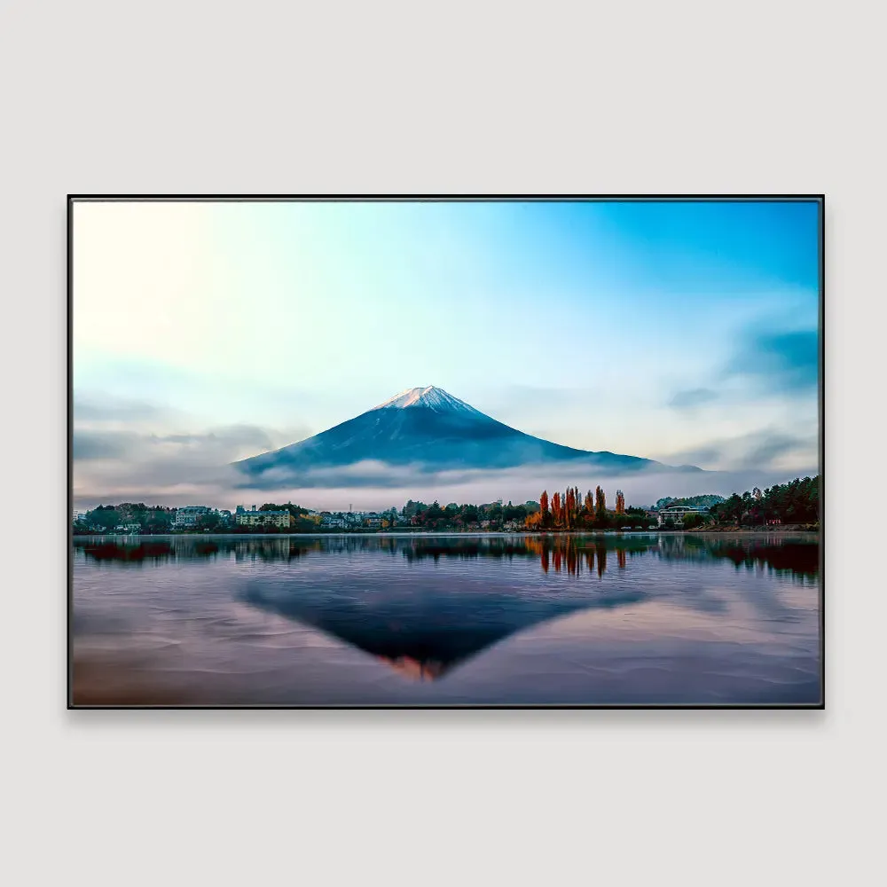 Early Morning Witness Mt. Fuji  Framed Wall Art With Frame
