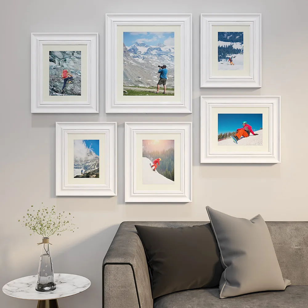 Easy Swappable Photo Frames For Personalized Pictures In Dreamy White Color- Set of 6