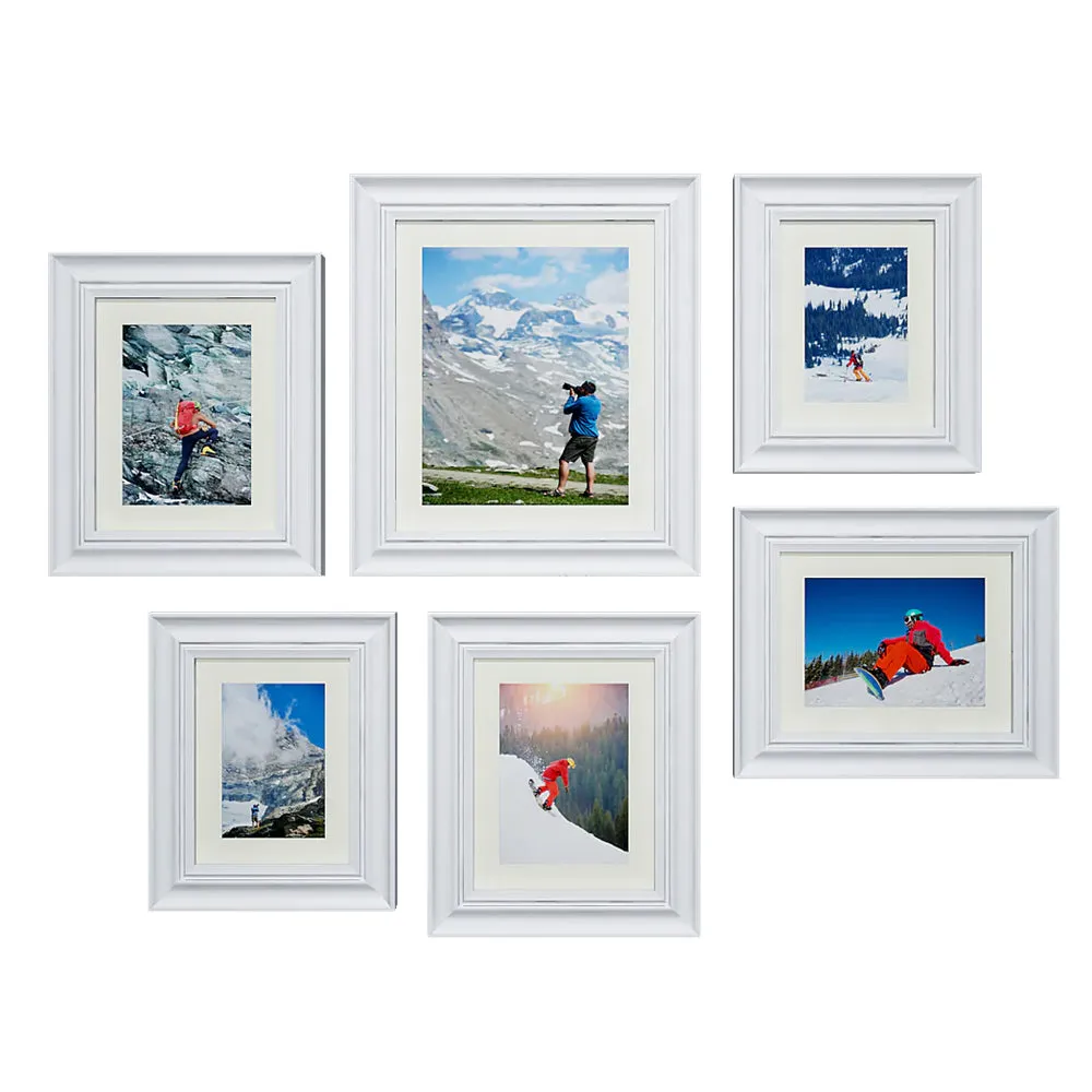 Easy Swappable Photo Frames For Personalized Pictures In Dreamy White Color- Set of 6