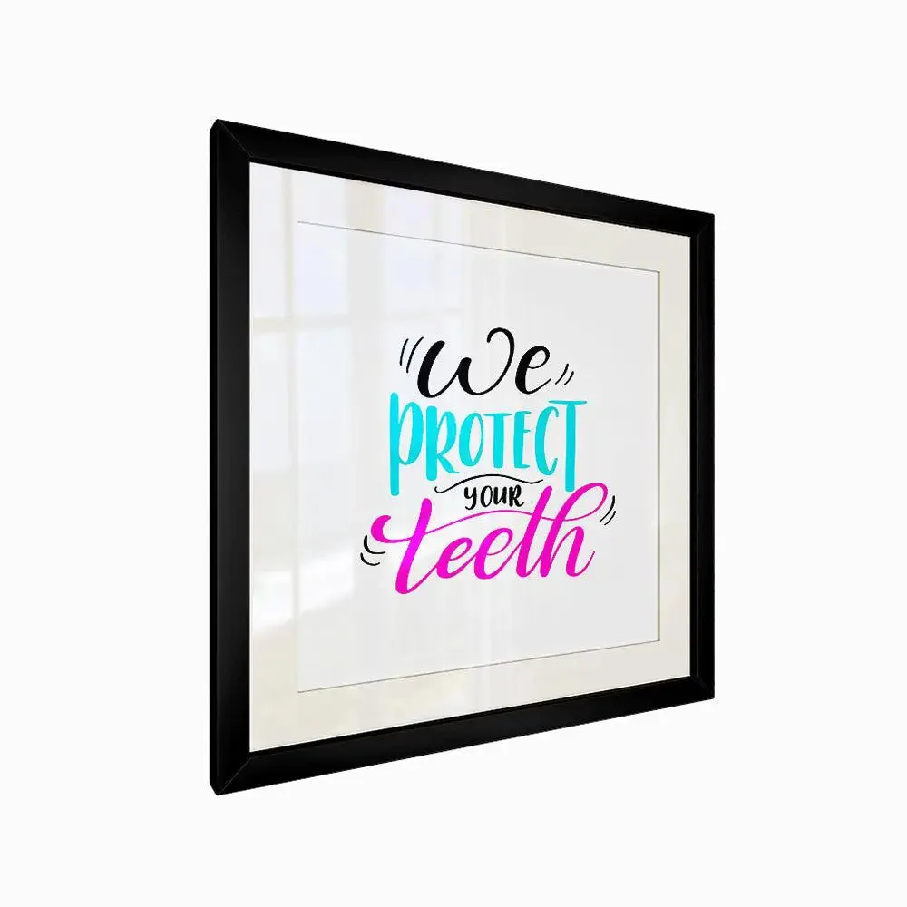 Easy-To-Hang Typographic Dental Framed Wall Art