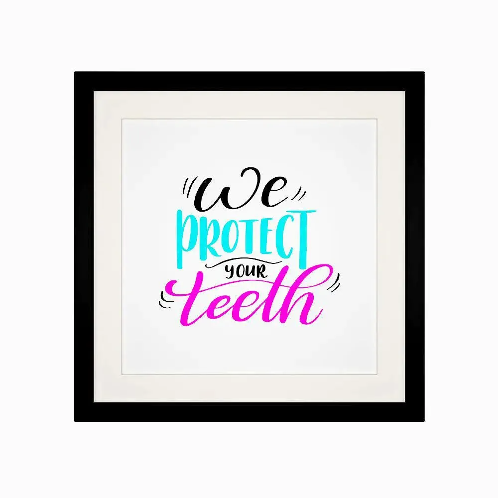 Easy-To-Hang Typographic Dental Framed Wall Art