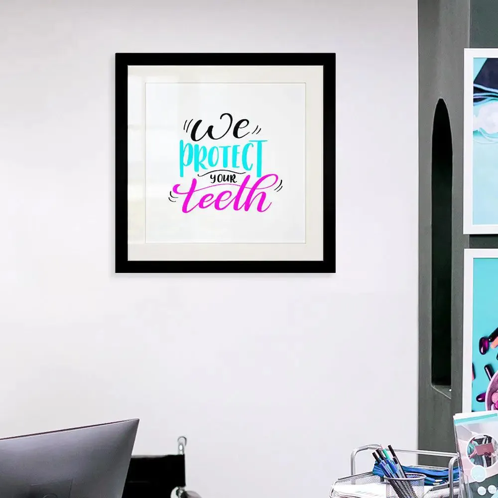 Easy-To-Hang Typographic Dental Framed Wall Art