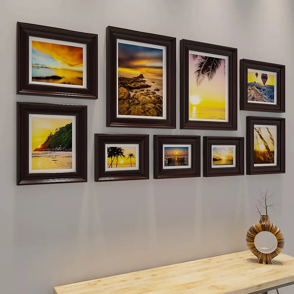 Easyframes™ "Beauty Of Sunset" Dark Brown- Set Of 10