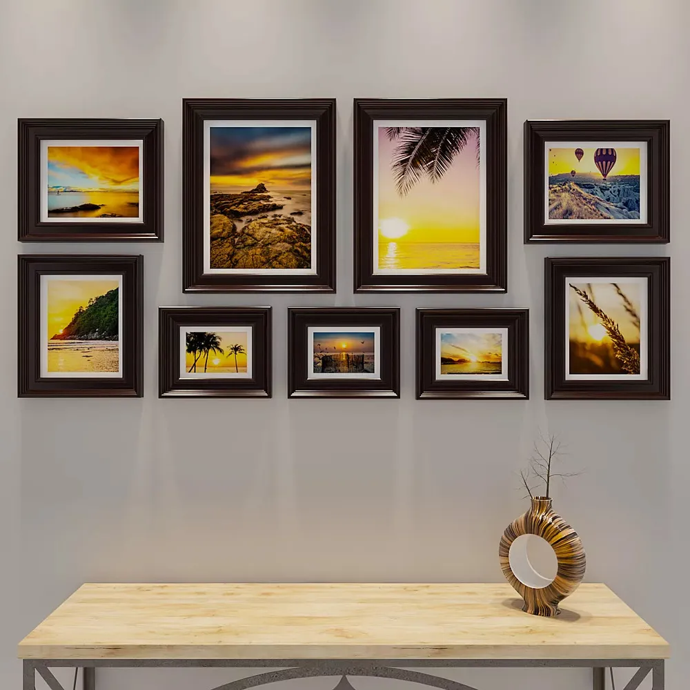 Easyframes™ "Beauty Of Sunset" Dark Brown- Set Of 10