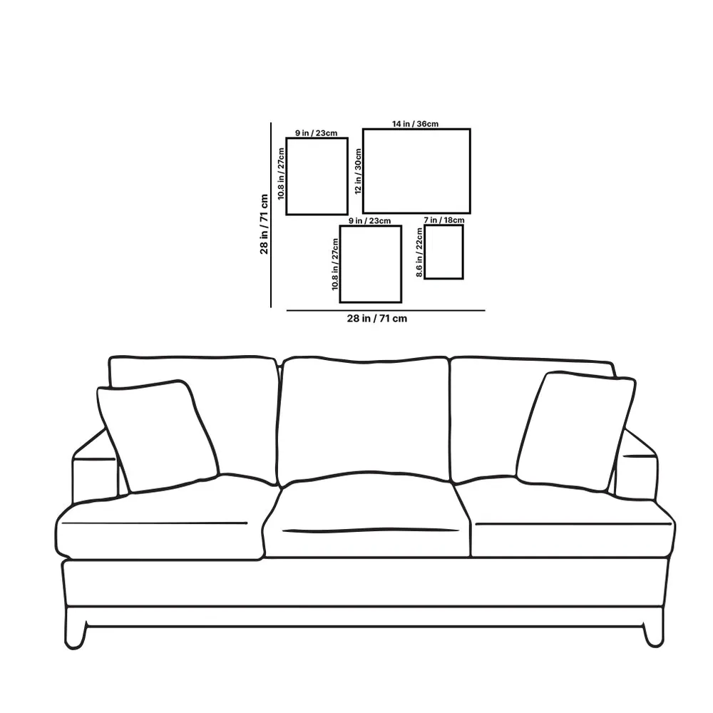 Easyframes™ "Contemporary Art" White -Set Of 4