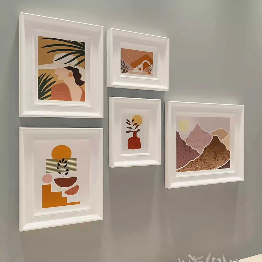 Easyframes™ "Contemporary Art" White -Set Of 5