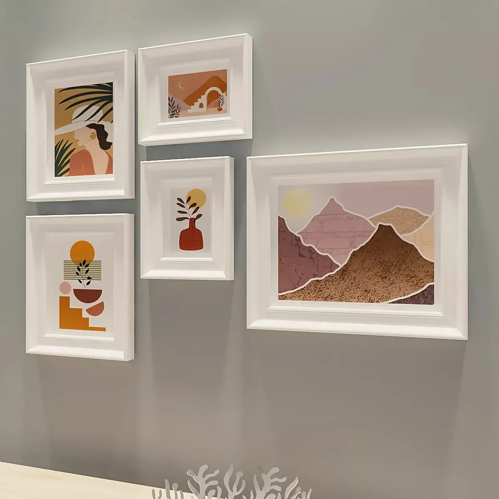 Easyframes™ "Contemporary Art" White -Set Of 5