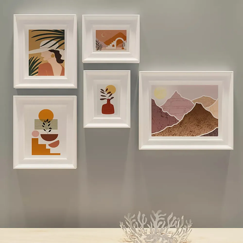 Easyframes™ "Contemporary Art" White -Set Of 5