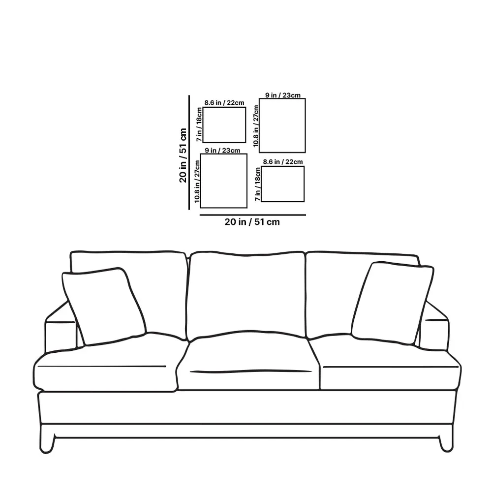 Easyframes™ "Fusion Of Abstract Art" Brown- Set Of 4