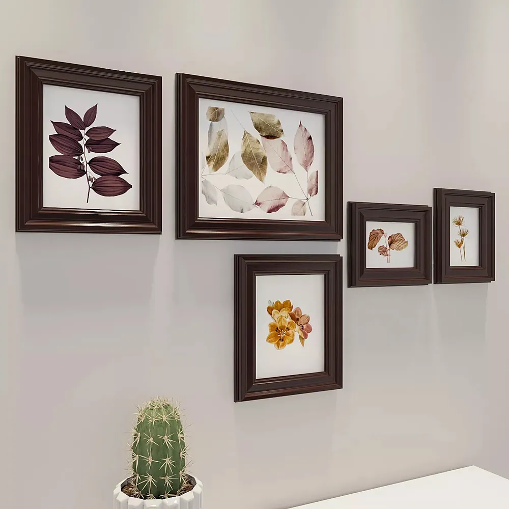 Easyframes™ "Serene Dried Leaves" Brown-Set Of 5