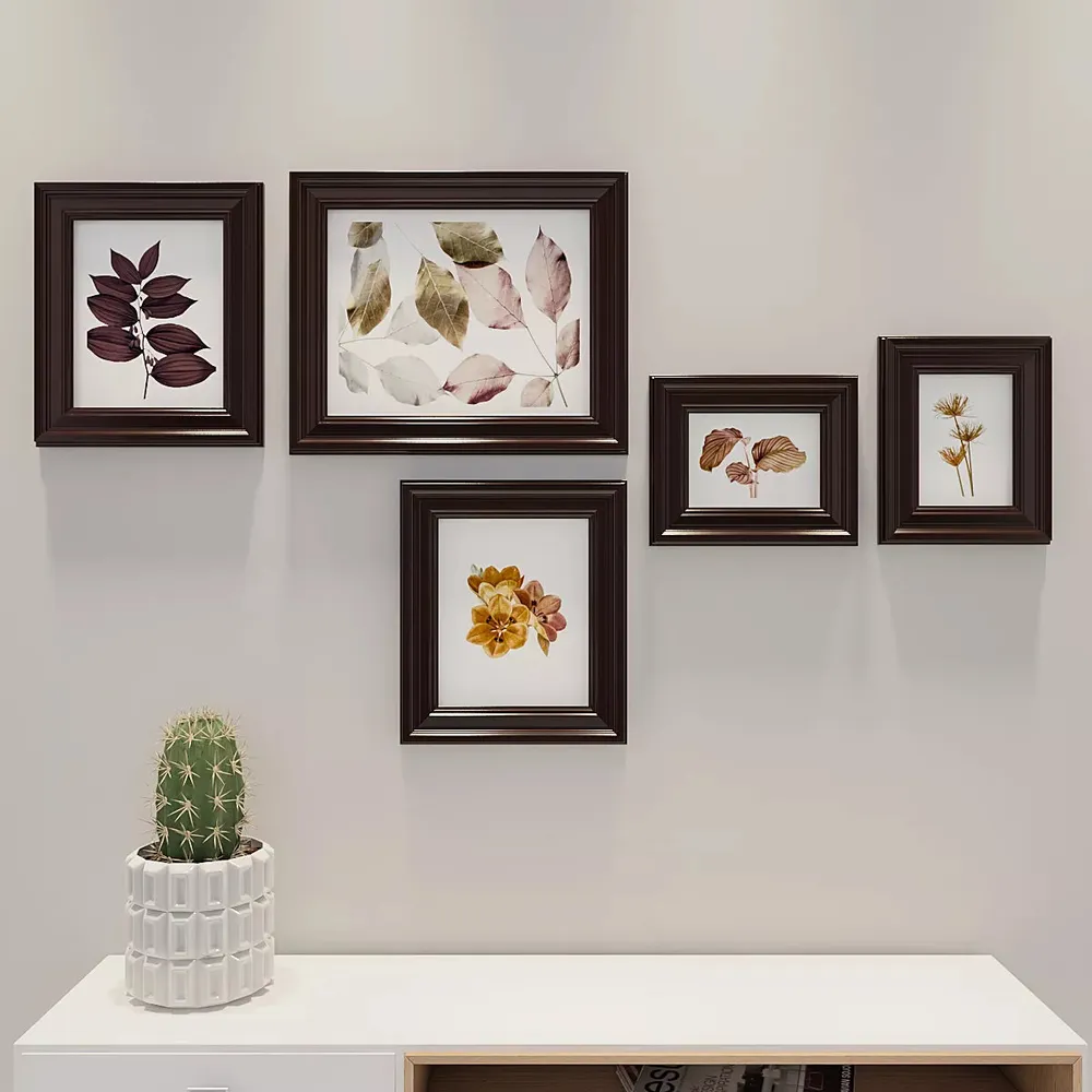 Easyframes™ "Serene Dried Leaves" Brown-Set Of 5