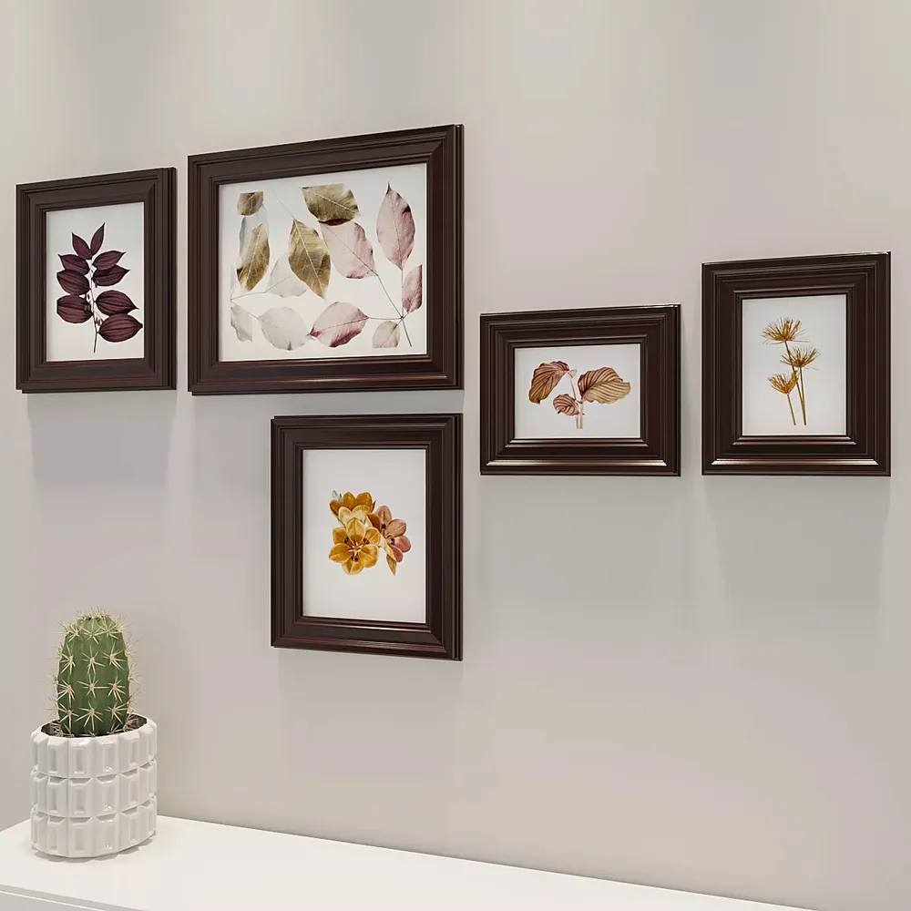 Easyframes™ "Serene Dried Leaves" Brown-Set Of 5