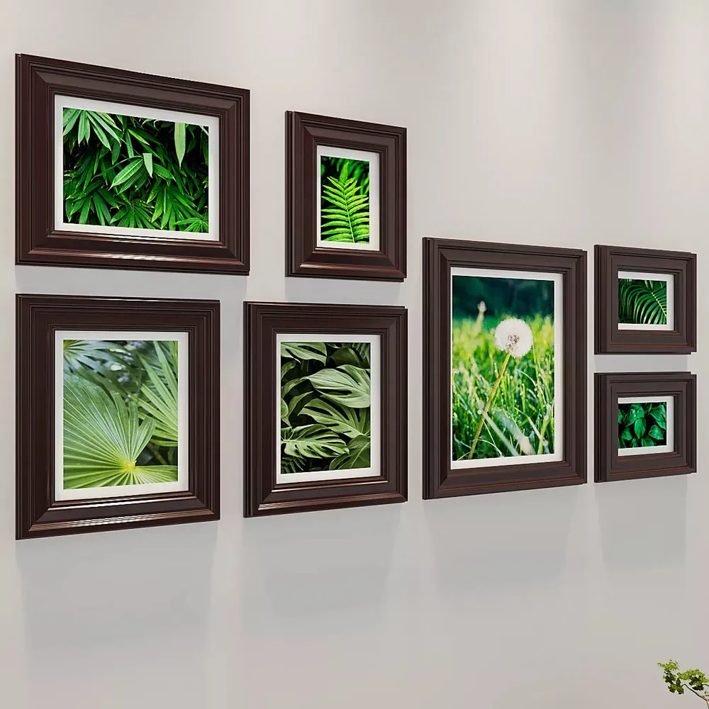 Easyframes™ "The Purity Of Green" Brown-Set Of 7