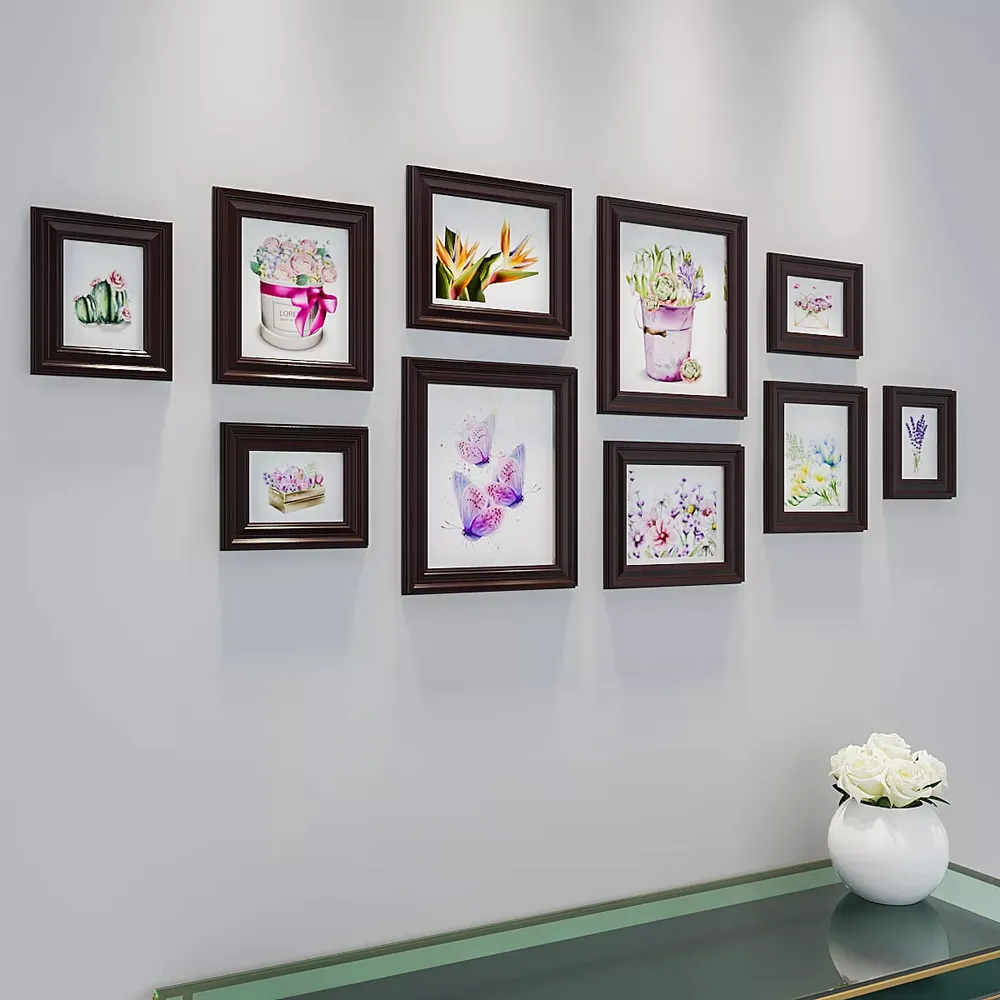 Easyframes™ "The Purple Floral Magic" Brown- Set Of 10