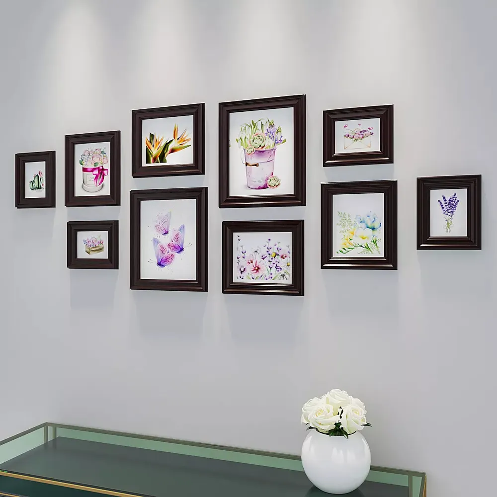 Easyframes™ "The Purple Floral Magic" Brown- Set Of 10