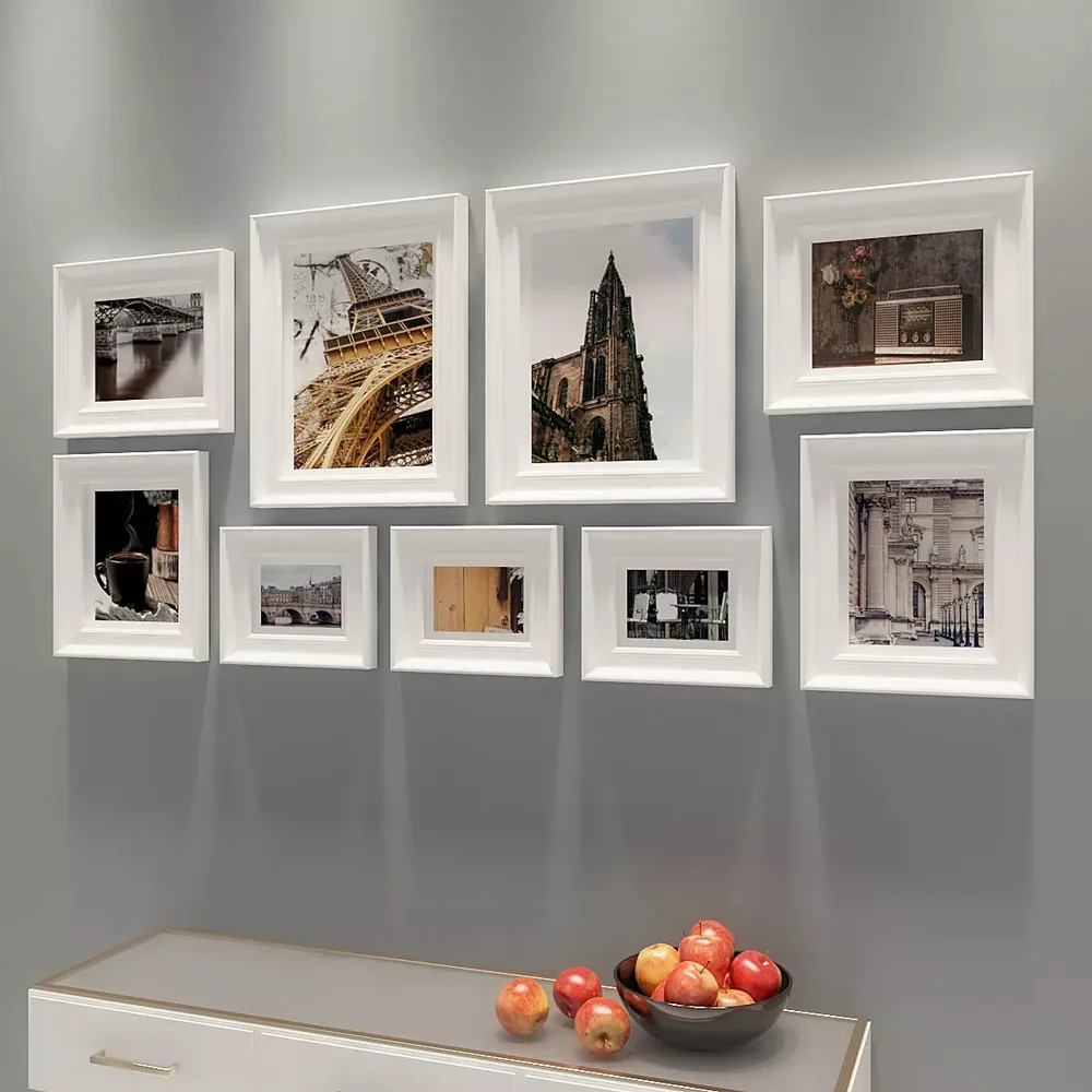 Easyframes™ "Touch Of Iconic Constructions" White- Set Of 10