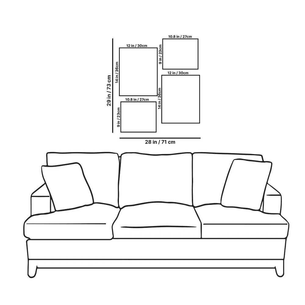 Easyframes™ "Touch Of Iconic Constructions" White- Set Of 4