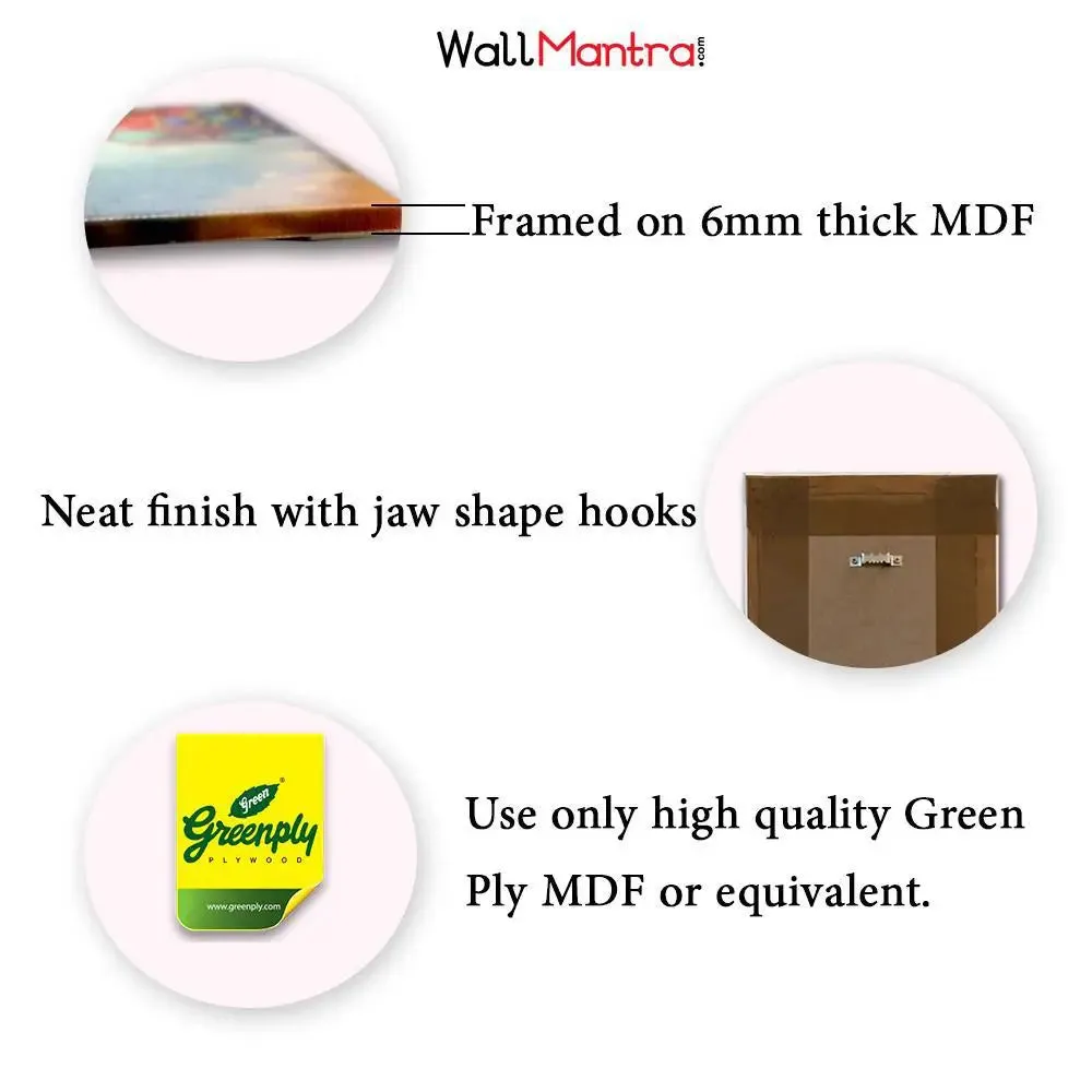 Ebru Art  Abstract Design Canvas Printed Painting Frame Set of 6 Size: 18 inch (W) X 18 inch (H) each panel