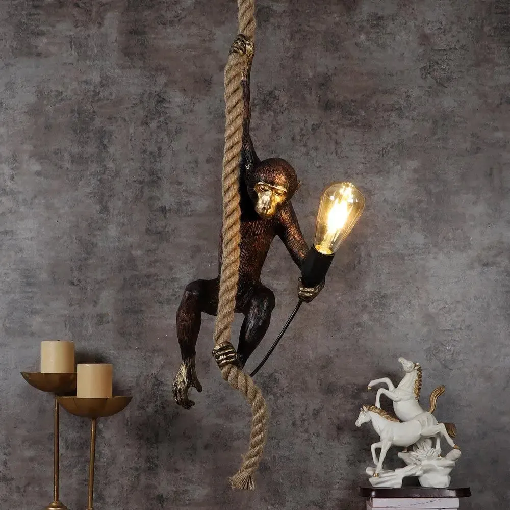 Eccentric Monkey Rope Hanging Light