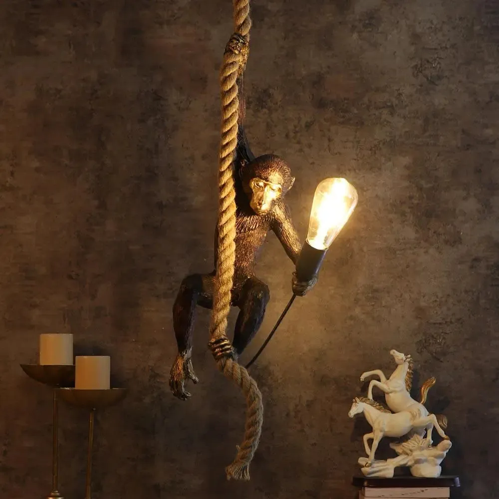 Eccentric Monkey Rope Hanging Light