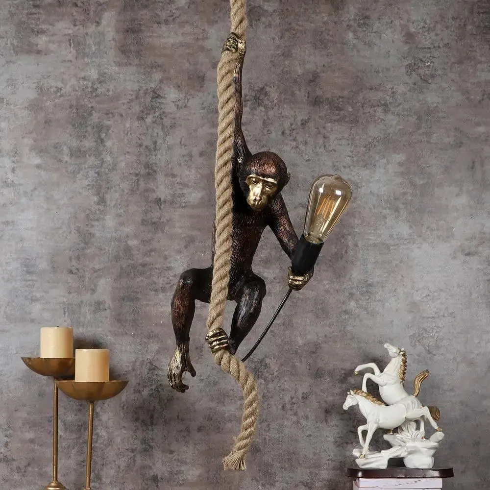 Eccentric Monkey Rope Hanging Light