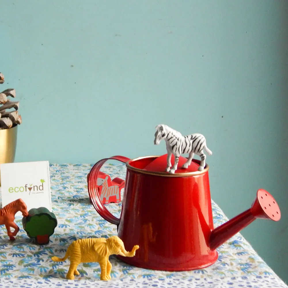 Ecofynd 250 ml Mini Garden Watering Can for Plants for Kids (Red)