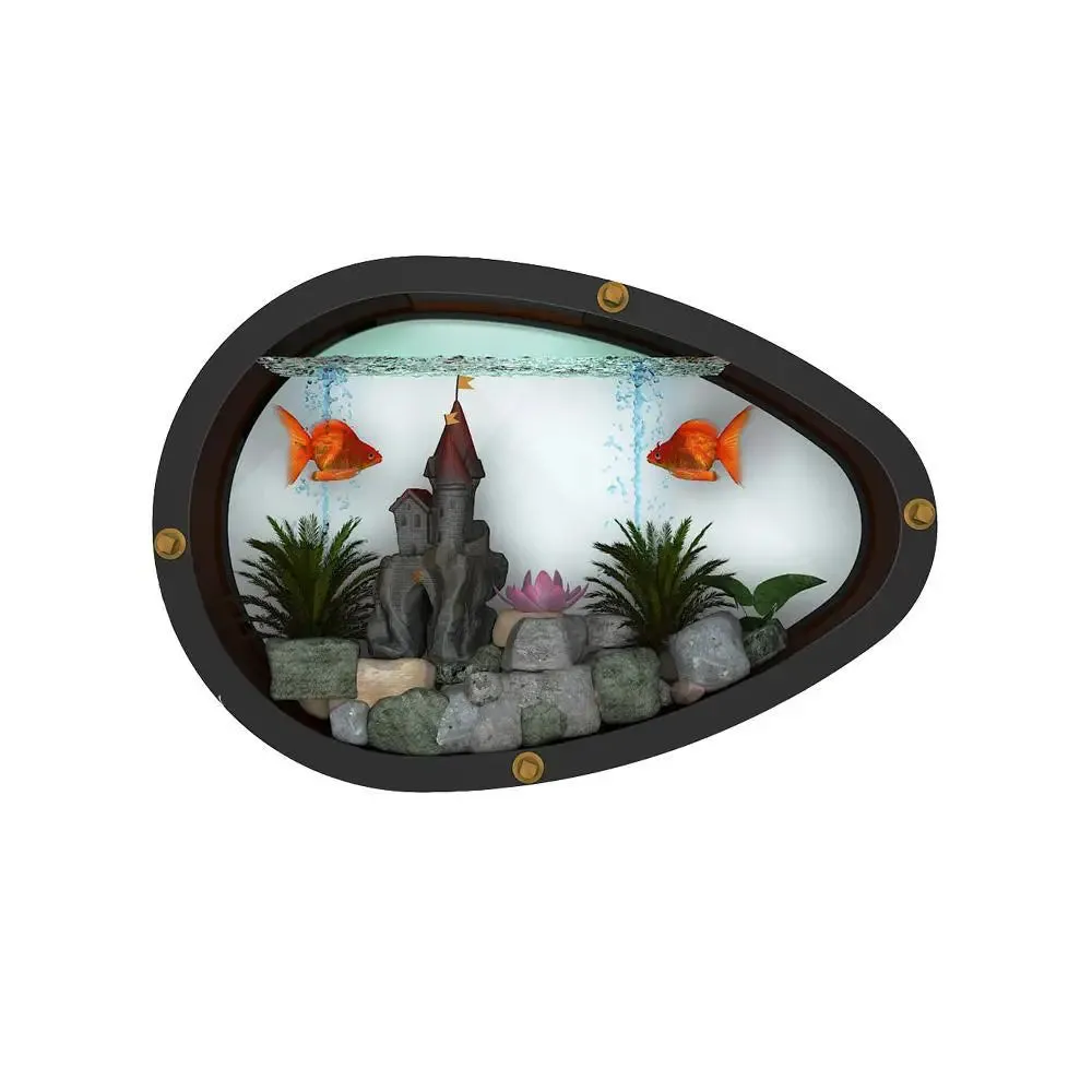 Egg Shaped Wall Aquarium / Terrarium With Air Pump