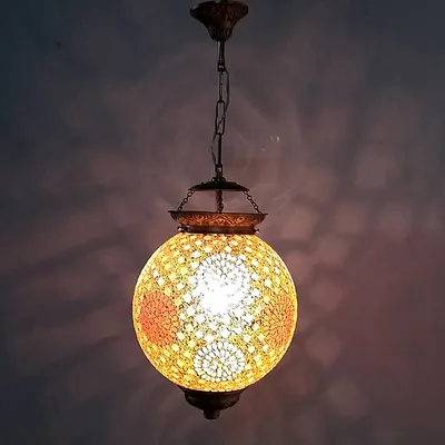 Egyptian Filigree Designer Pendant Light