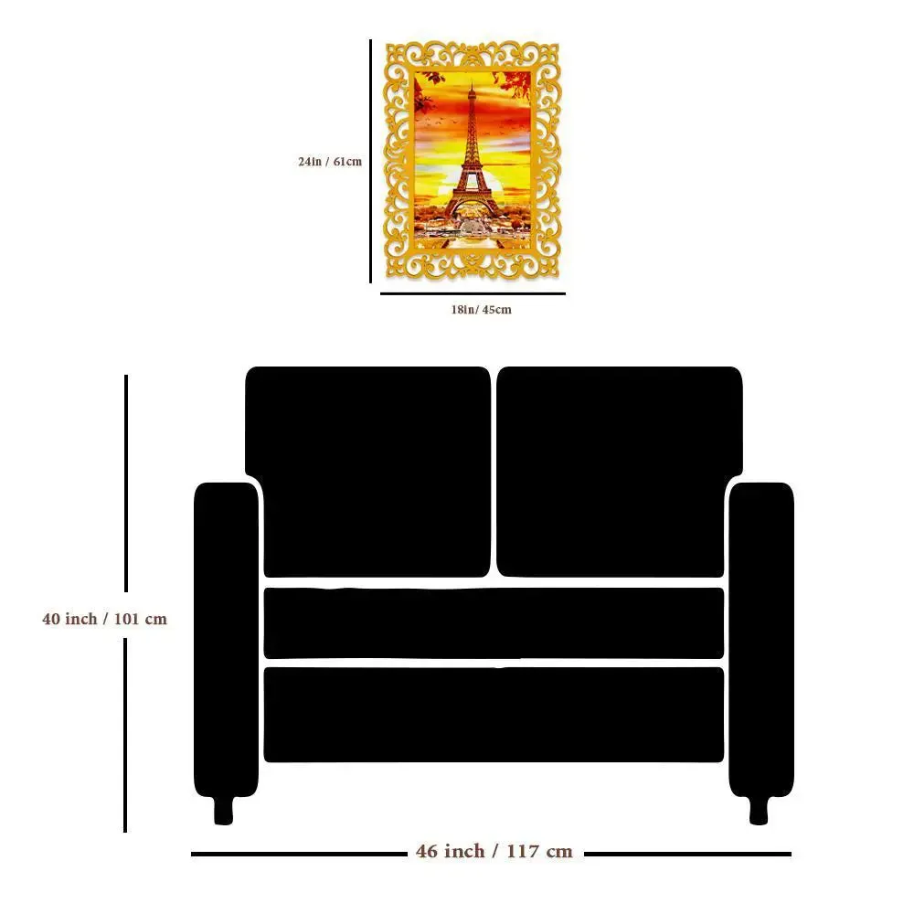Eiffel Tower Autumn Season Canvas Print in Decorative Frame