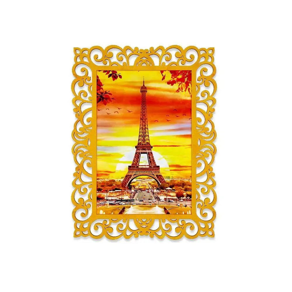 Eiffel Tower Autumn Season Canvas Print in Decorative Frame